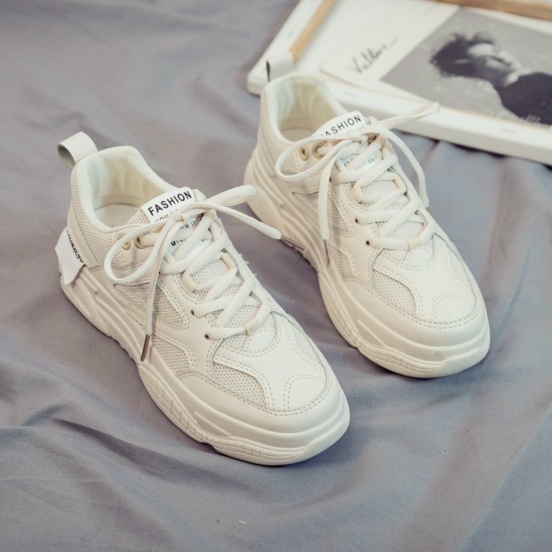Retro Vibe Chunky Sneakers Women's Thick-soled Breathable Daddy Shoes