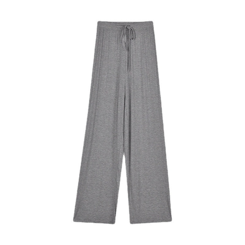 Comfy Flow Drawstring Lounge Pants – Wide-Leg Edition Drawstring Slim High Waist Mopping Pants