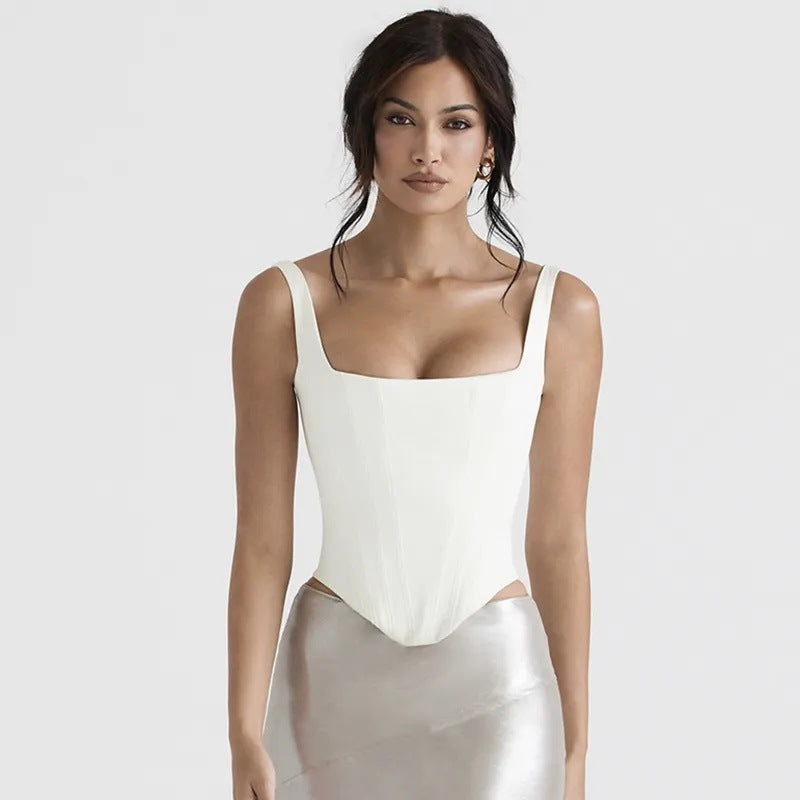 Stretch Tight Spaghetti-strap Camisole Top Women's