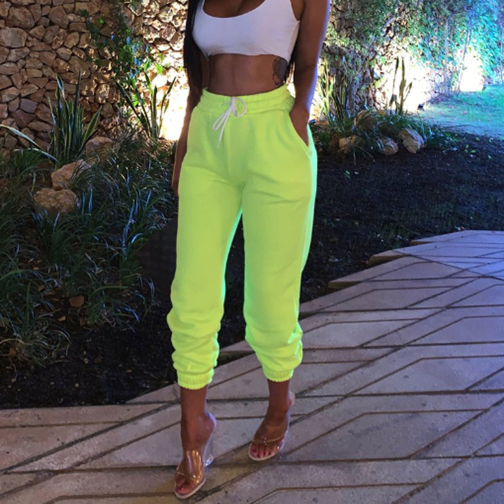Glow Mode Joggers – Comfy Meets Bold Women's Yoga High Waist Pants