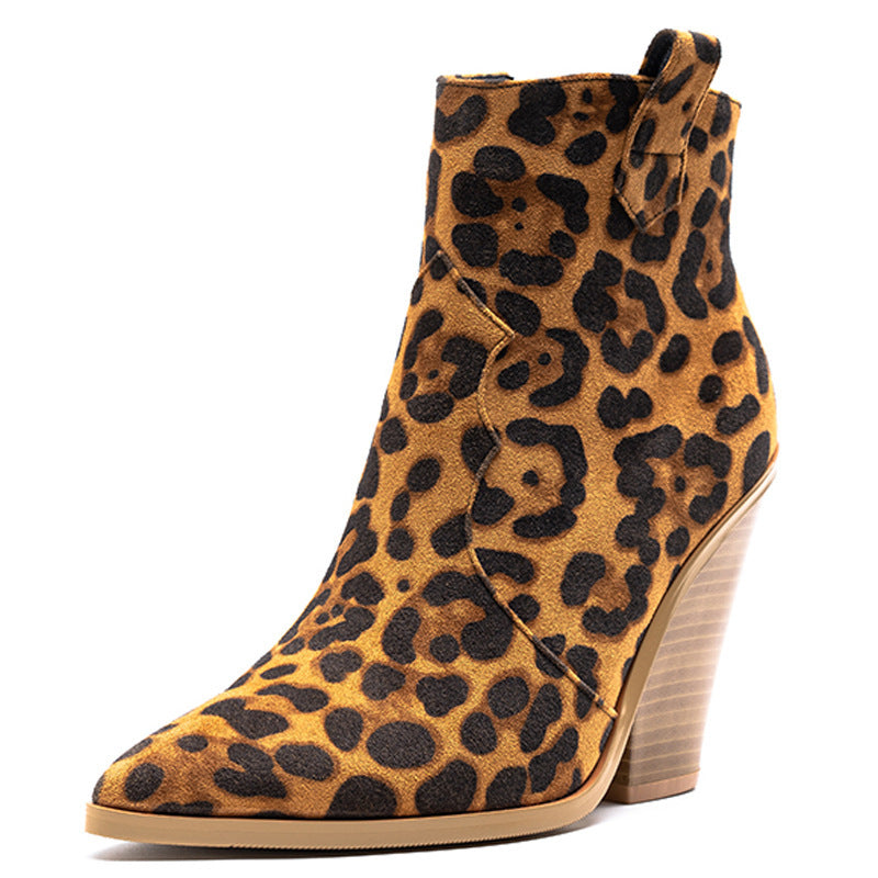 Trendy Western Style Ankle Boots for Women | Animal Print & Metallic Finishes