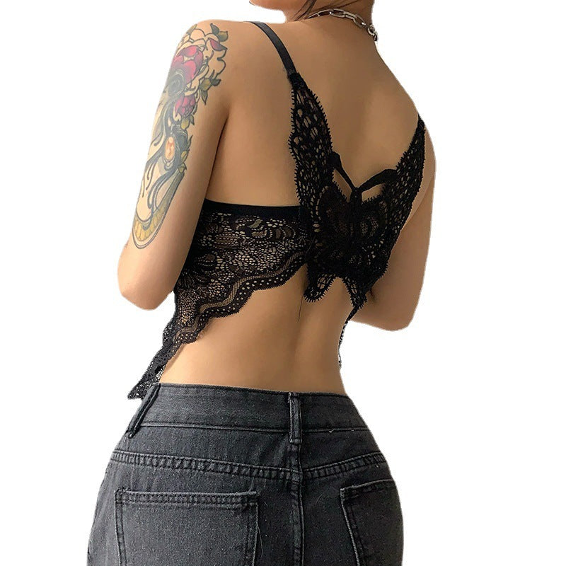 Ladies Stitching With Chest Pad Beauty Back Small Sling