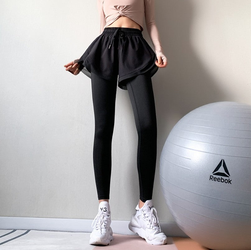 Flex Skirt Leggings – Built-In Skirt, Built-In Power Fake two-piece hip pants