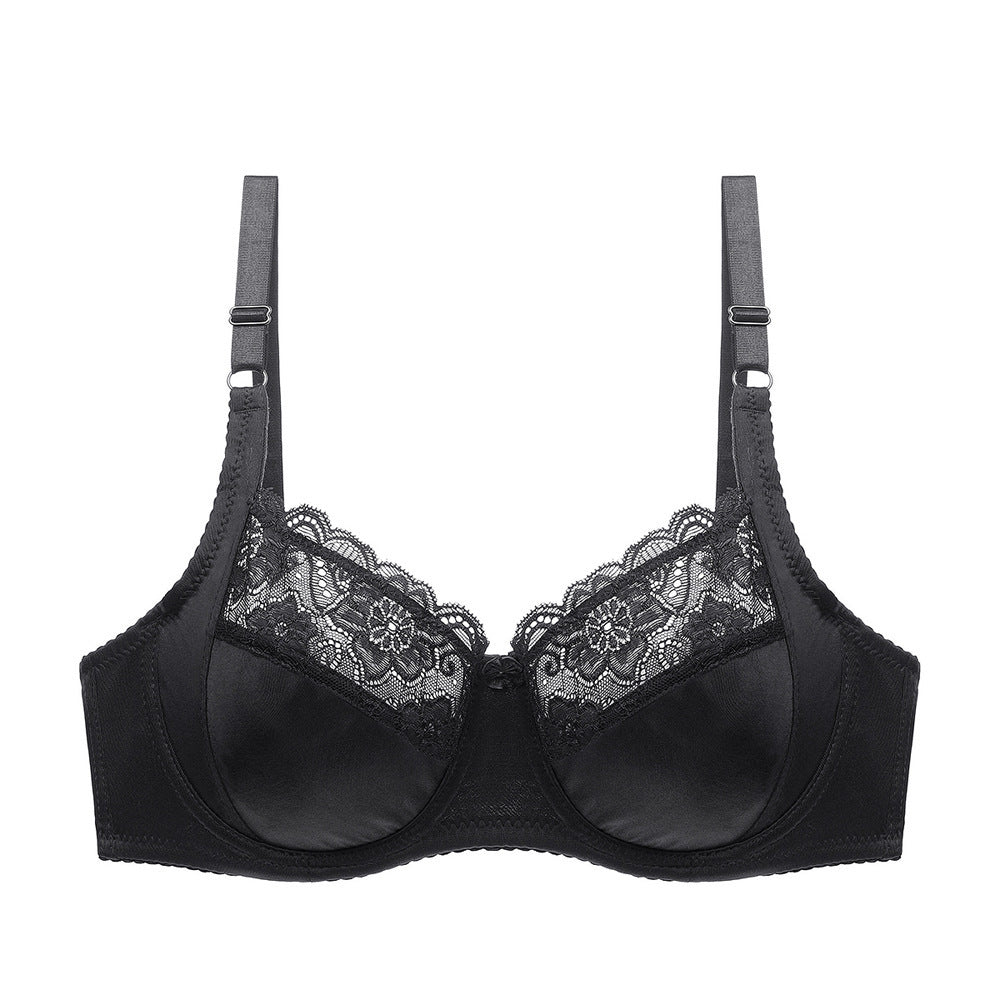 Elegant Lace Full Coverage Bra - Comfortable Underwire Lingerie Sexy Lace Ultra-Thin Bra