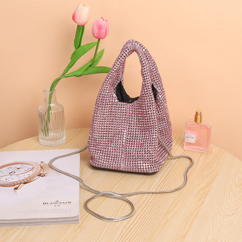 Chic Tweed Mini Shoulder Cross Body Portable Chain Gas Evening Bag – Elegant Everyday Style For Women's