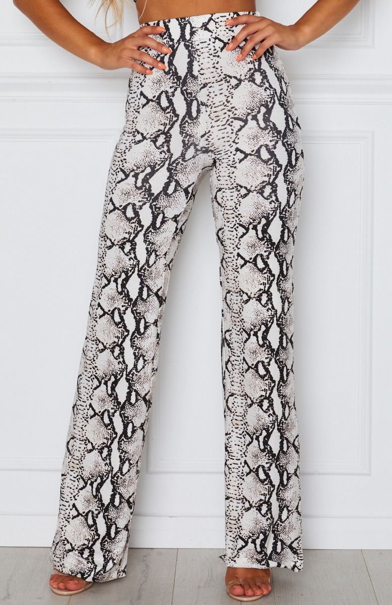Viper Flare Pants – Snakeskin Stretch Statement Snake print pants
