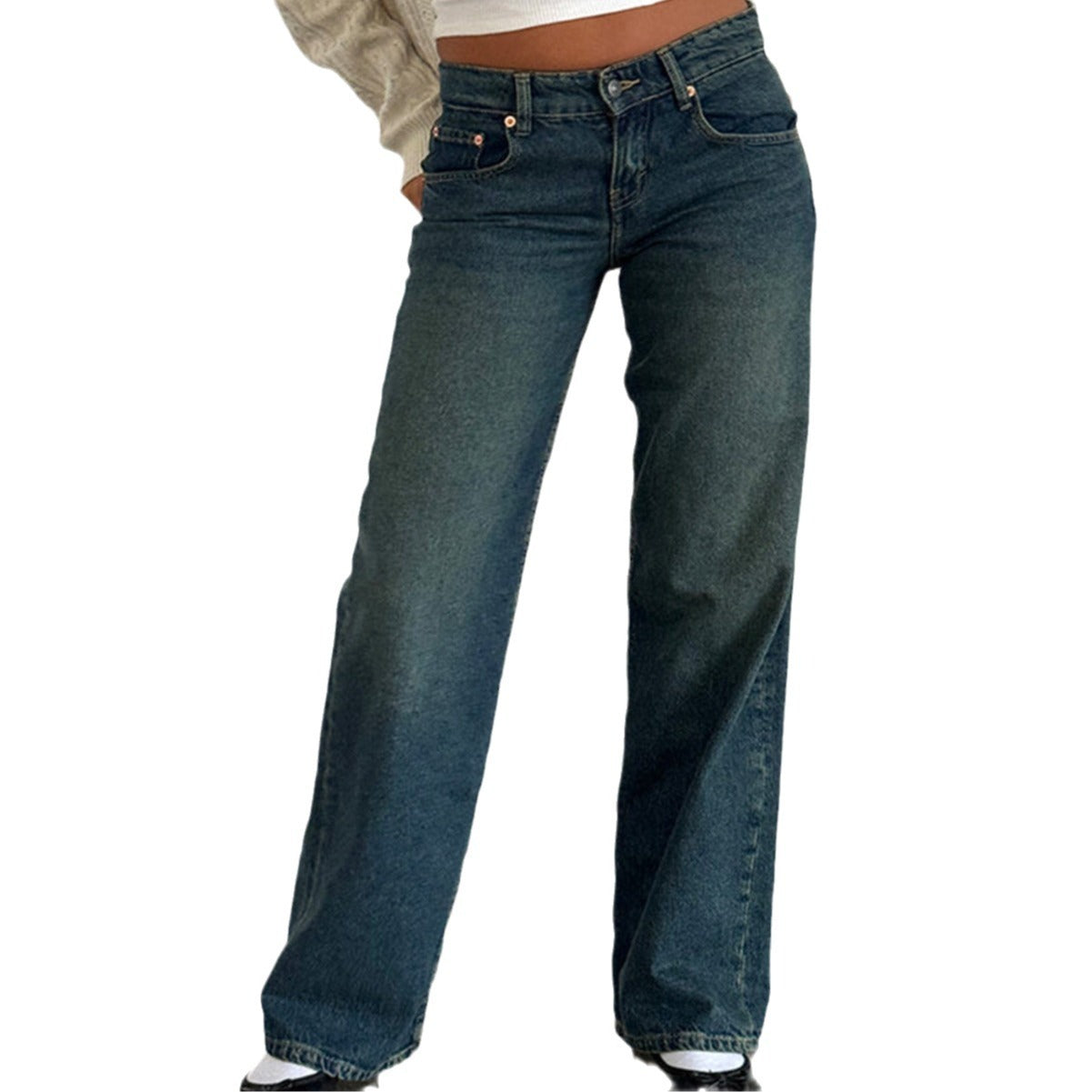 Casual High Quality Women's Straight Jeans For Women's