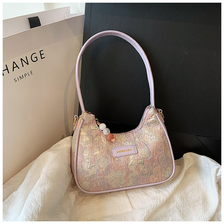 Chic Patterned Shoulder Bag / Mini Purse French Fashion Handbag Shoulder Underarm