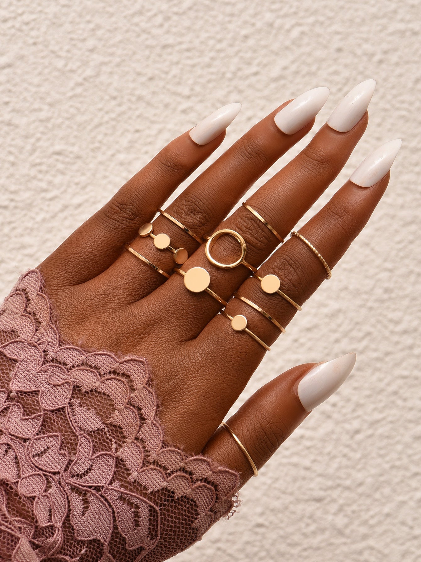 Boho Chic & Minimalist Layering Rings Collection Metal Ring Set Women
