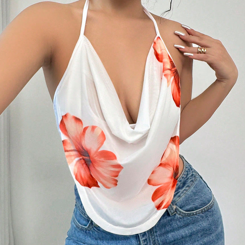 Top Vacation Style Hot Girl Camisole Halter For Women's