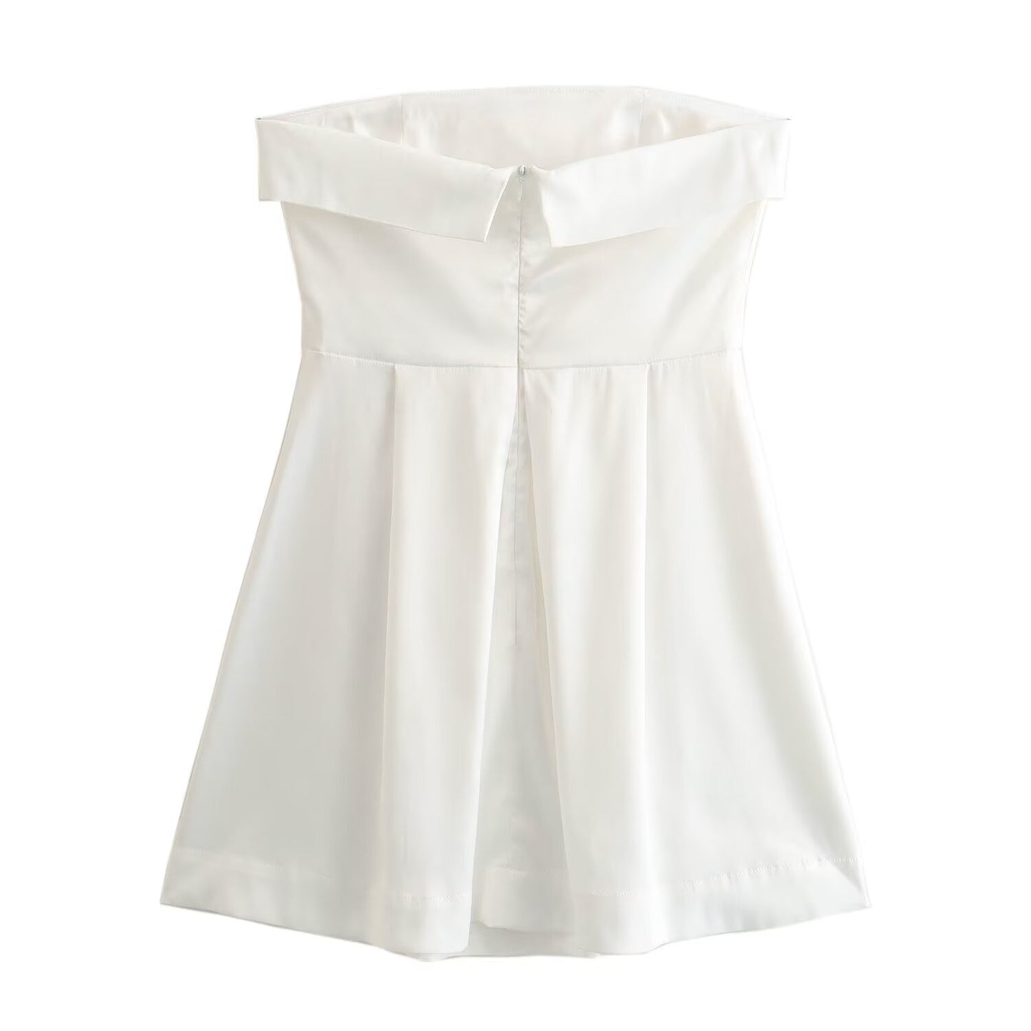 Elegant White Strapless Mini Dress Korean Style Elegant Slim Tube Top Dress