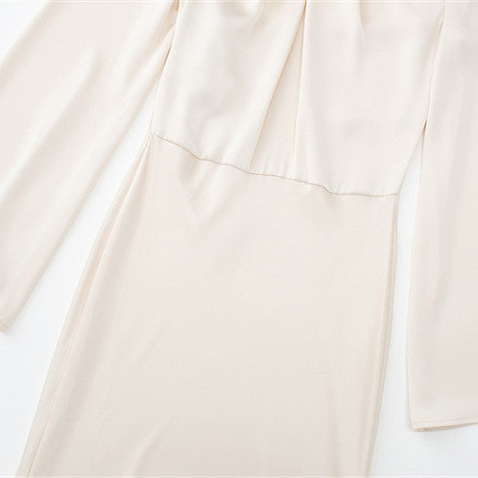 European And American Style Backless Satin Textured Dresses For Women