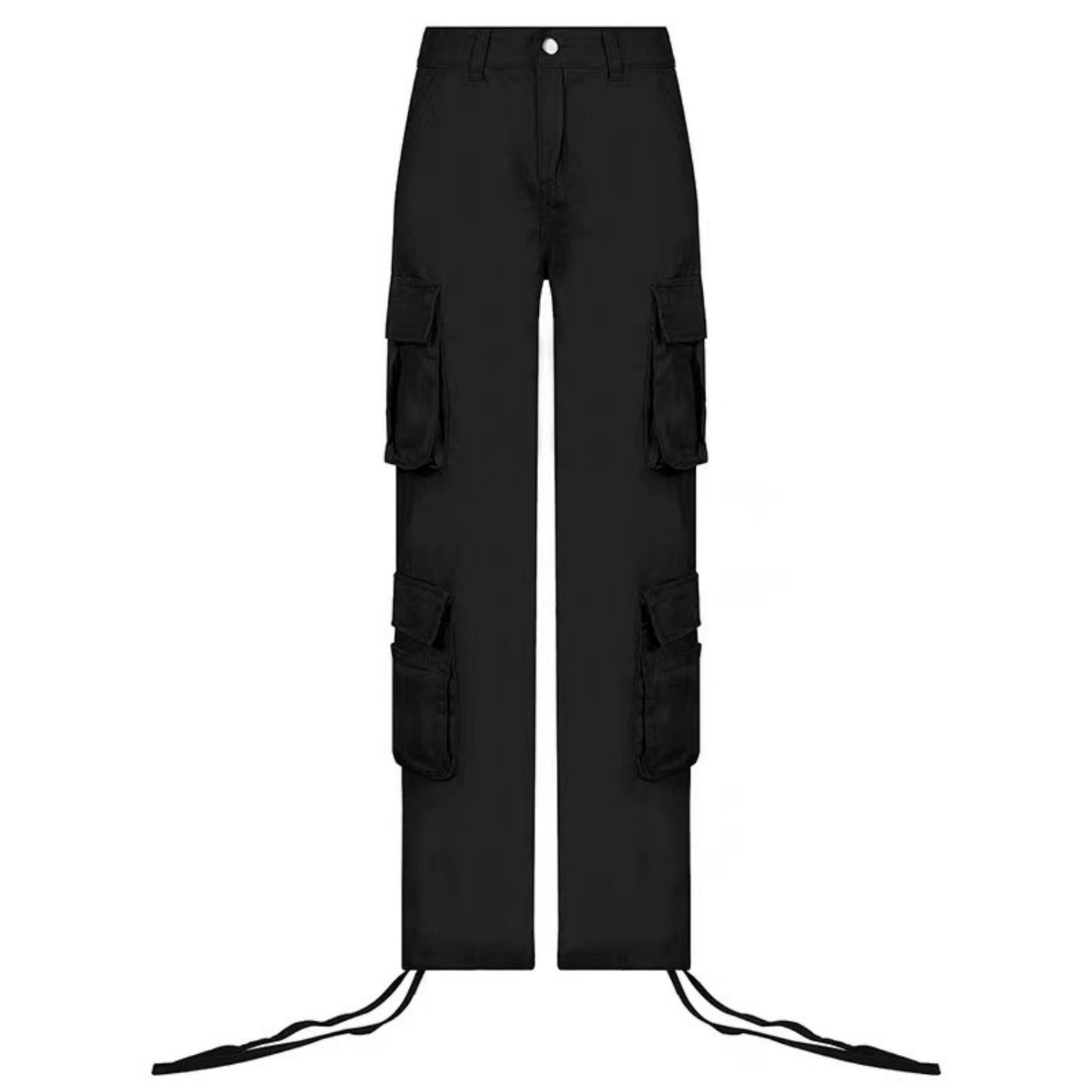 Urban Edge Multi-Pocket Cargo Pants – Streetwear Utility Meets Comfort Trendy Workwear Denim Casual Pants For Women