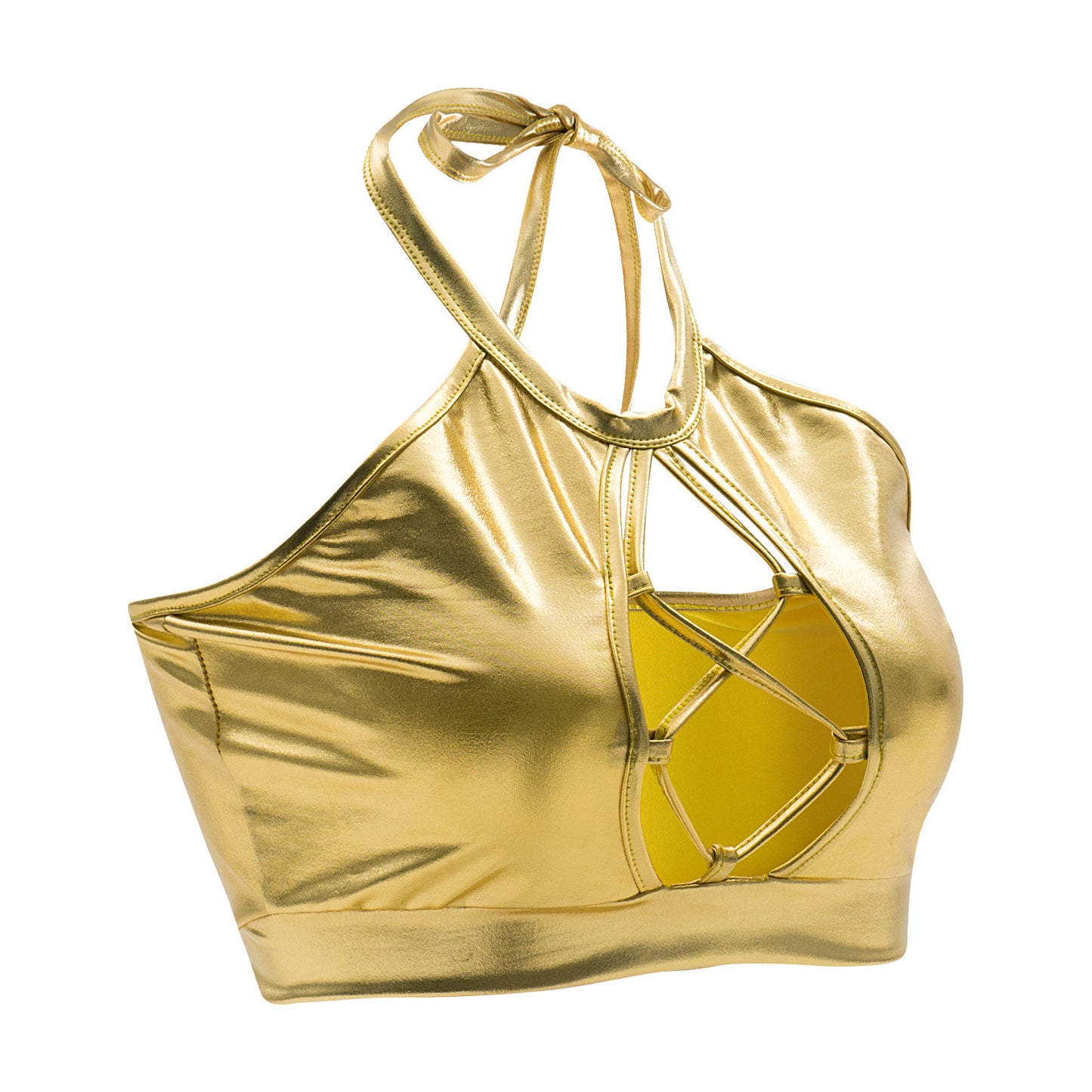 Metallic Night Raver - Festival Crop Top For Women's