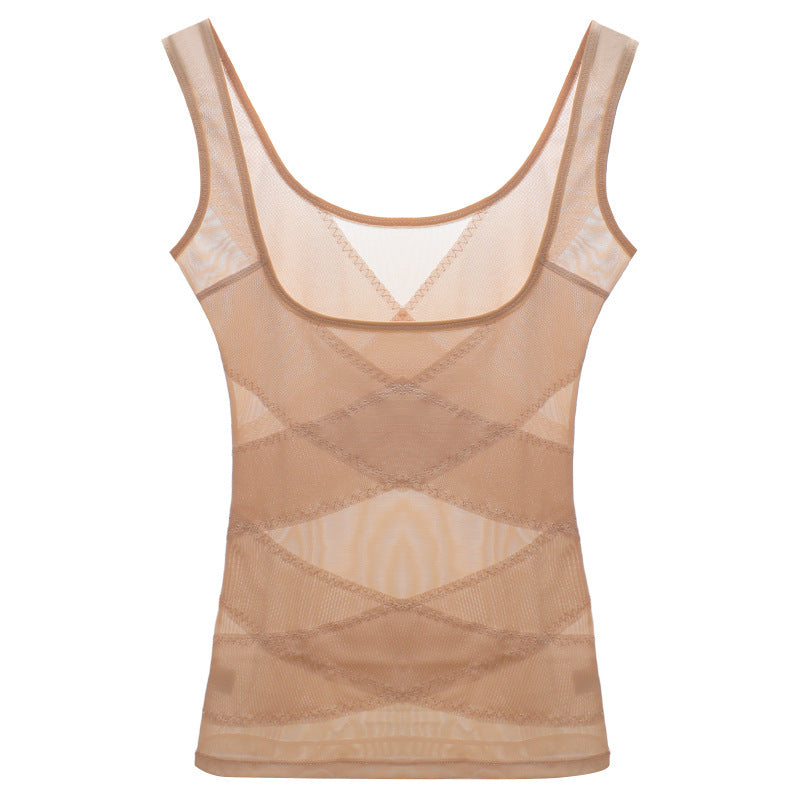 Seamless Ribbed Knit Scoop Neck Tank Top Postpartum Belly Bra and corset underwear