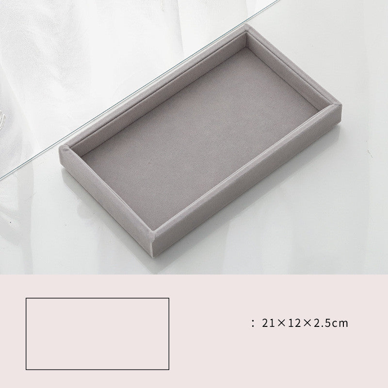 Home Large Capacity Flannel Jewelry Box With Earrings Nails Hand Accessories