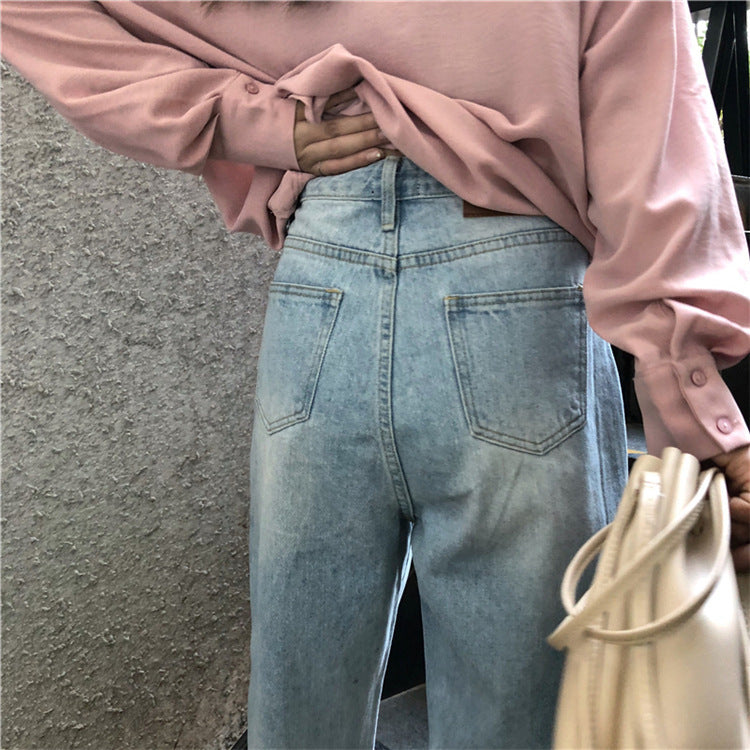 American Retro Classic Loose Fit Jeans For Women's