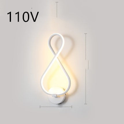 Rhythmic Wave LED Wall Light Minimalist Wall Accent Light Infinity Loop LED Wall Sconce