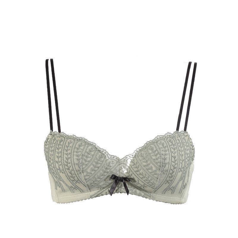 Wire-Free Padded / Unpadded Comfort Bra New fashion Mori embroidery gather Bra