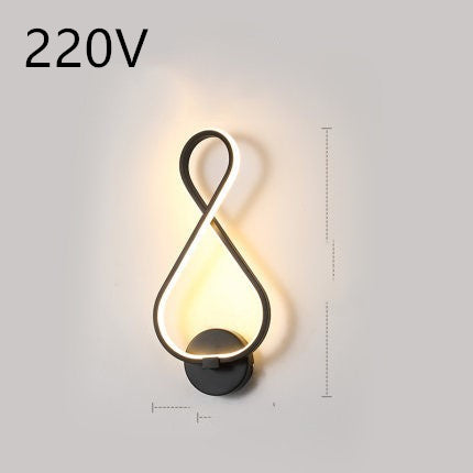 Rhythmic Wave LED Wall Light Minimalist Wall Accent Light Infinity Loop LED Wall Sconce