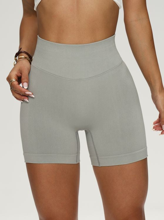 Waist Crimp Peach Hip Shorts For Women's