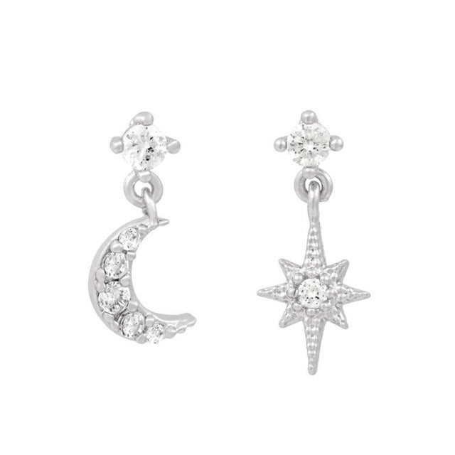 New Design Stainless Steel Cubic Zirconia Chain Hoop Earring
