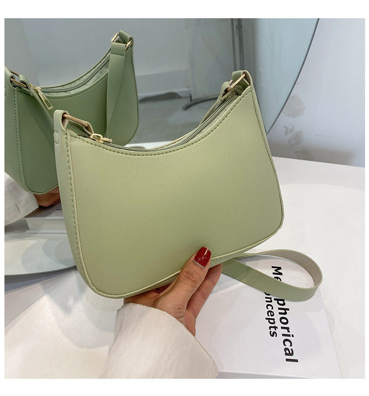 Elegant Faux Leather Small Shoulder Bag | Versatile & Compact Retro Portable Shoulder Underarm Bag Handbag