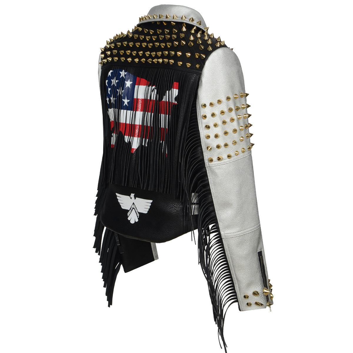 Rock Graffiti leather Jacket for Women's
