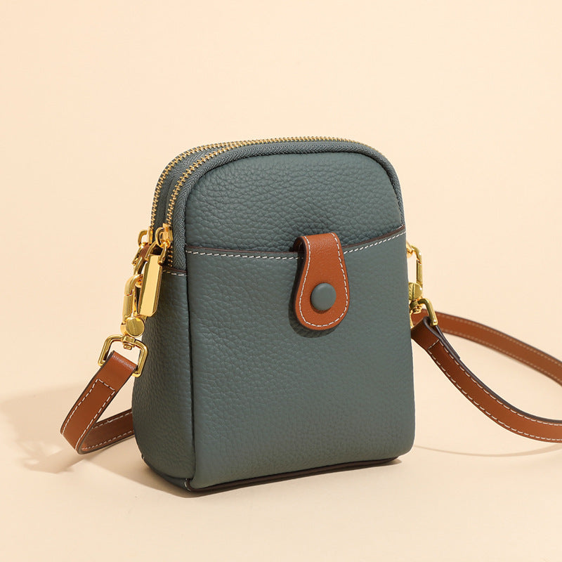 Mini Crossbody Bag – Sleek, Stylish & Surprisingly Spacious Lychee Pattern Mobile Phone Bag Small High Quality Leather Crossbody Bags For Women Wallet