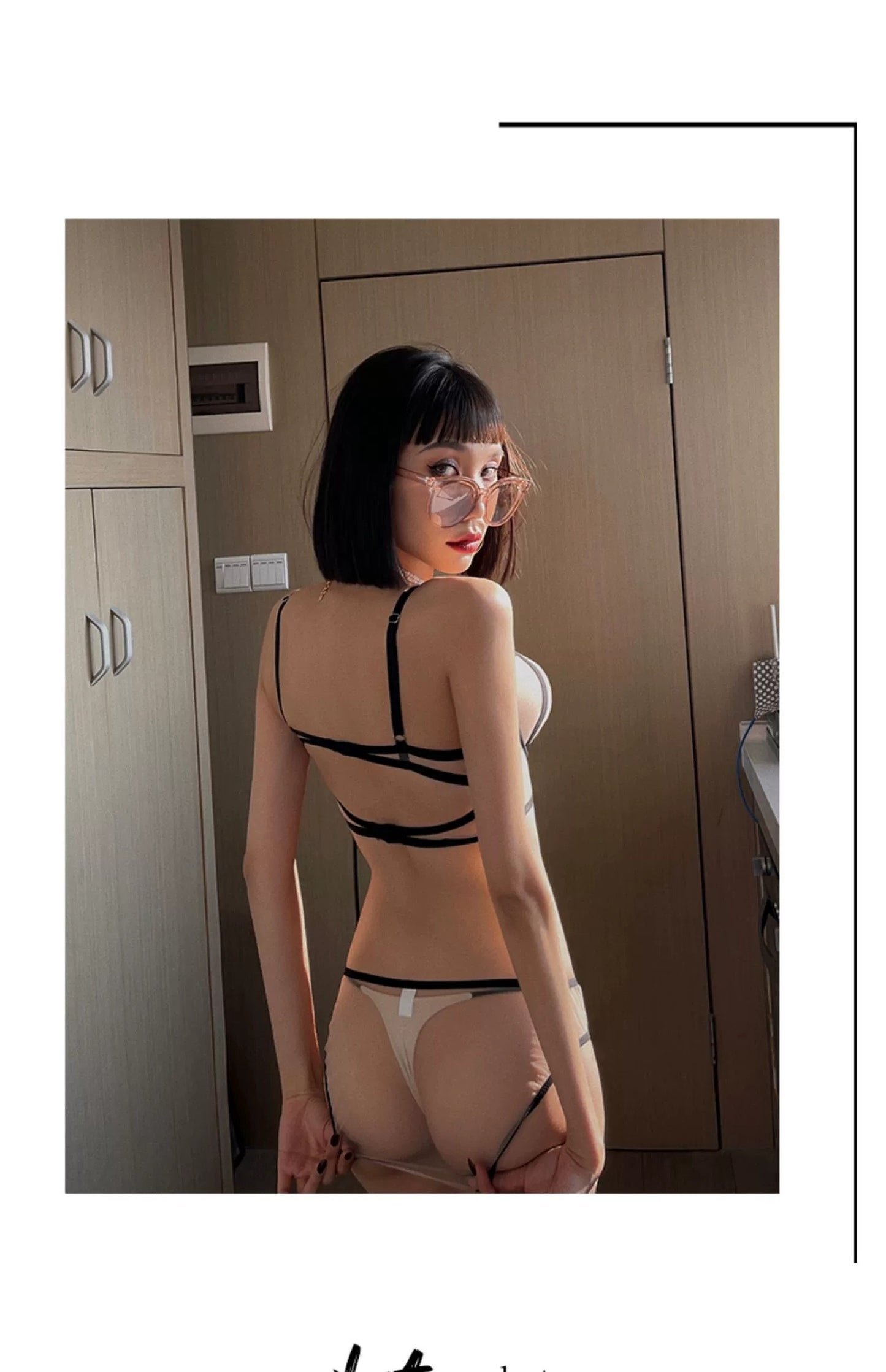 Sexy Deep V Lace Camisole Fashion Underwear For Women Bra Set