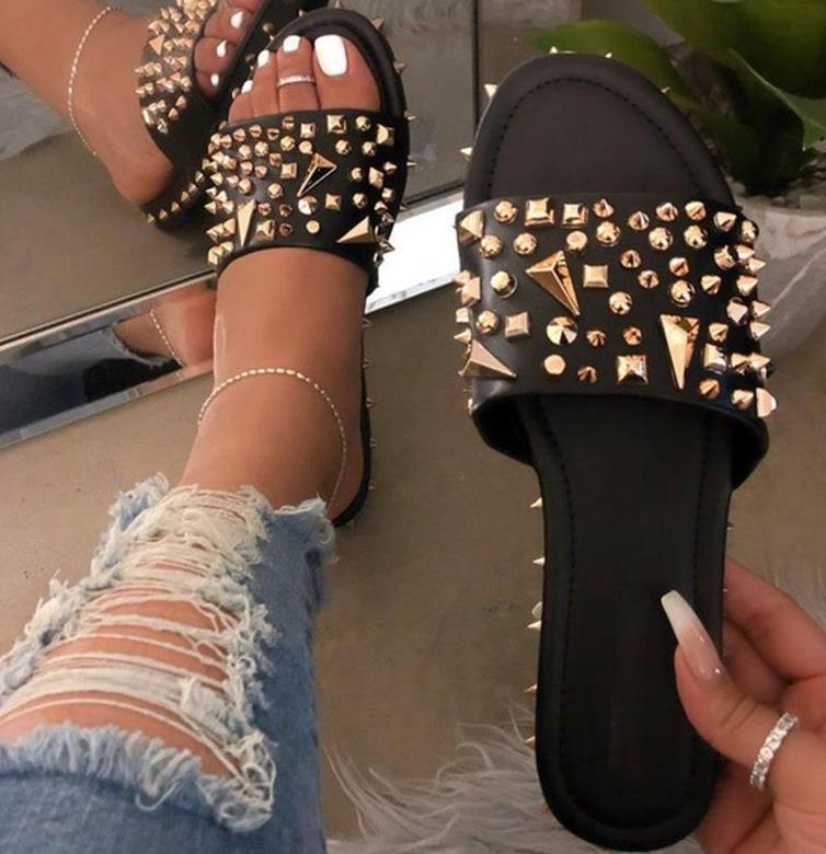Women's Sandals Rivet Flats Cool