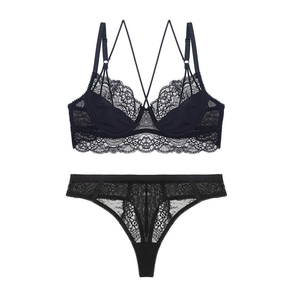 Provocative See-Through Lace Bodysuit Beauty back bra set
