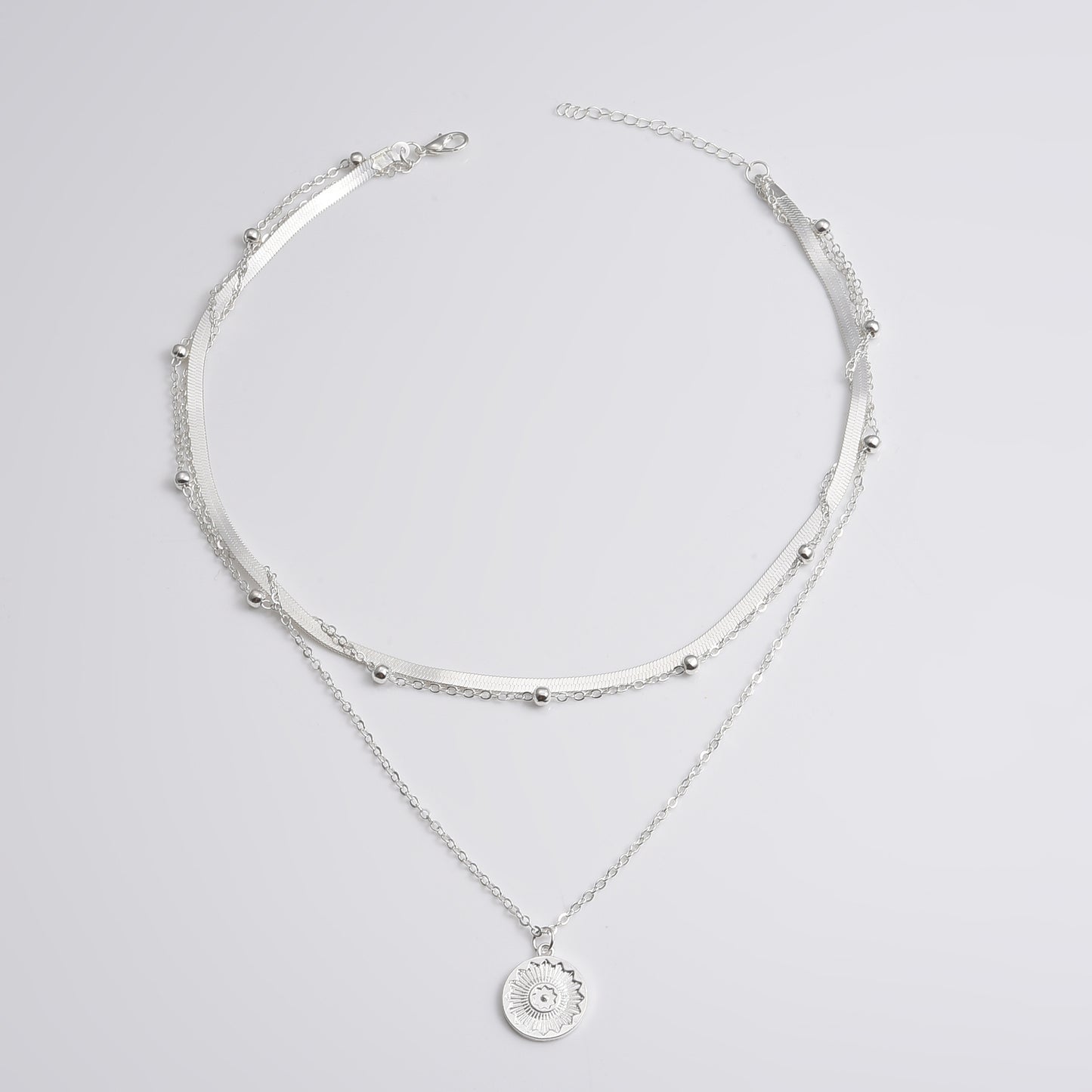 Fashion Personalized Simple Multi-layer Lotus Pendant Necklace