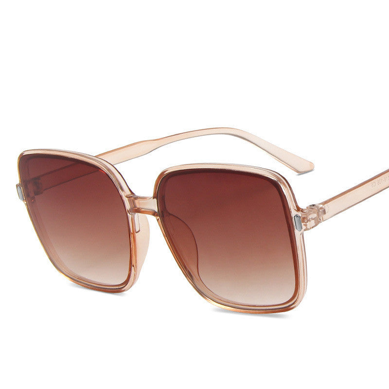 Trendy Gradient Lens Big Sunglasses Sunglasses Big Square Sunglasses Rice Nail Sunglasses