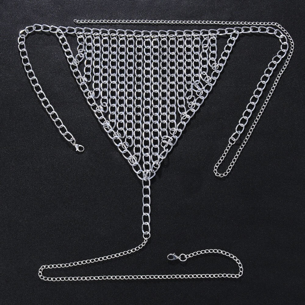 Punk Gothic Minimalist T-back Bikini Chain
