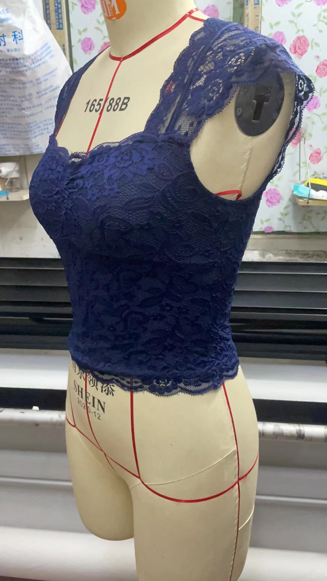 Lace Slim Short-sleeved Tops For Women's