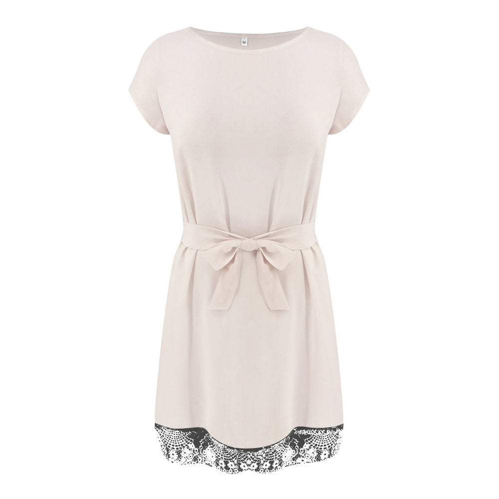 Lace lace temperament short sleeve dress