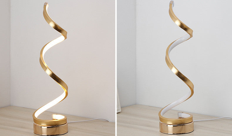 Modern Spiral LED Table Lamp, Dimmable Desk Light with Unique Design Table lamp