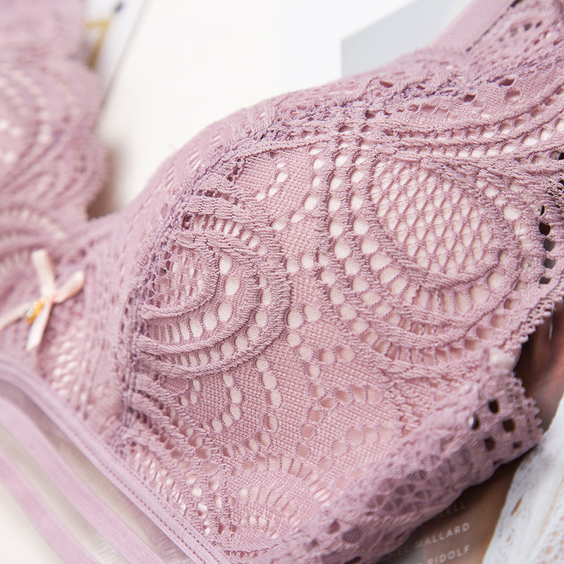 Comfortable & Sexy Transparent Lace Bra Triangle Cup Without Rims