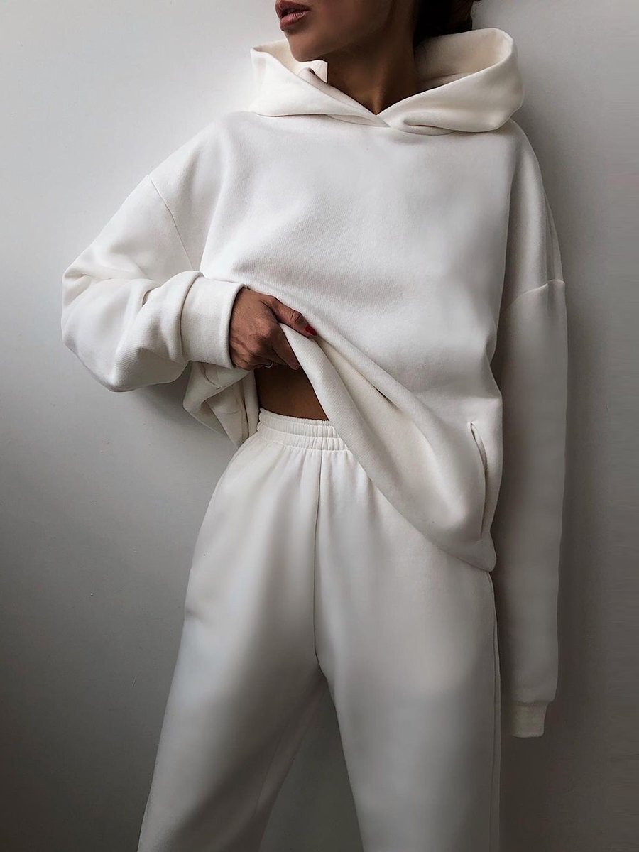 Oversized Hoodie & Jogger Set – Unisex Two-Piece Tracksuit in Multiple Colors Casual Hooded Sweater Two-piece Suit Clothes Hoodie Tracksuit