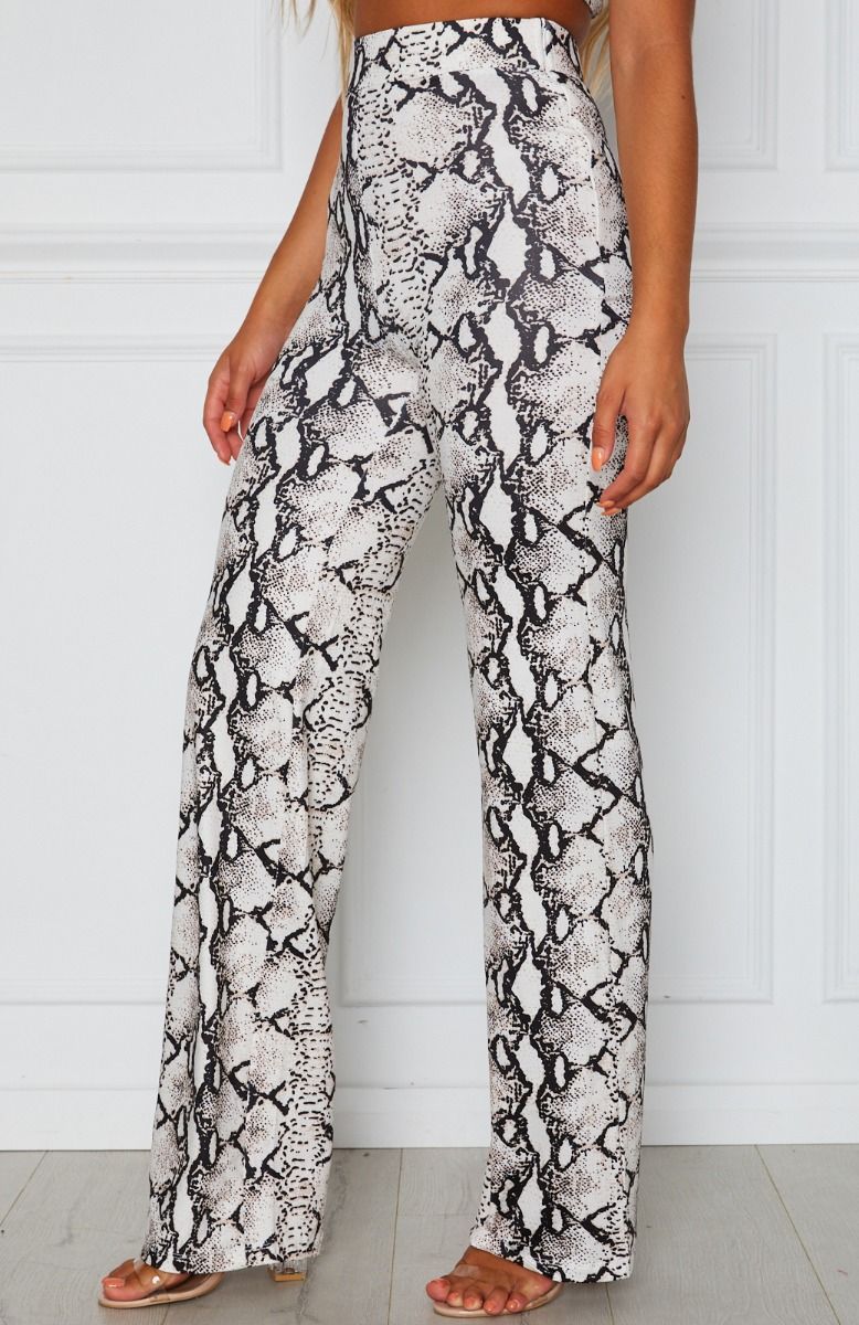 Viper Flare Pants – Snakeskin Stretch Statement Snake print pants