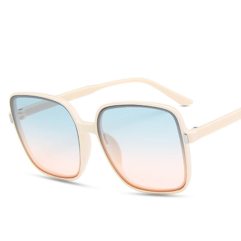 Trendy Gradient Lens Big Sunglasses Sunglasses Big Square Sunglasses Rice Nail Sunglasses