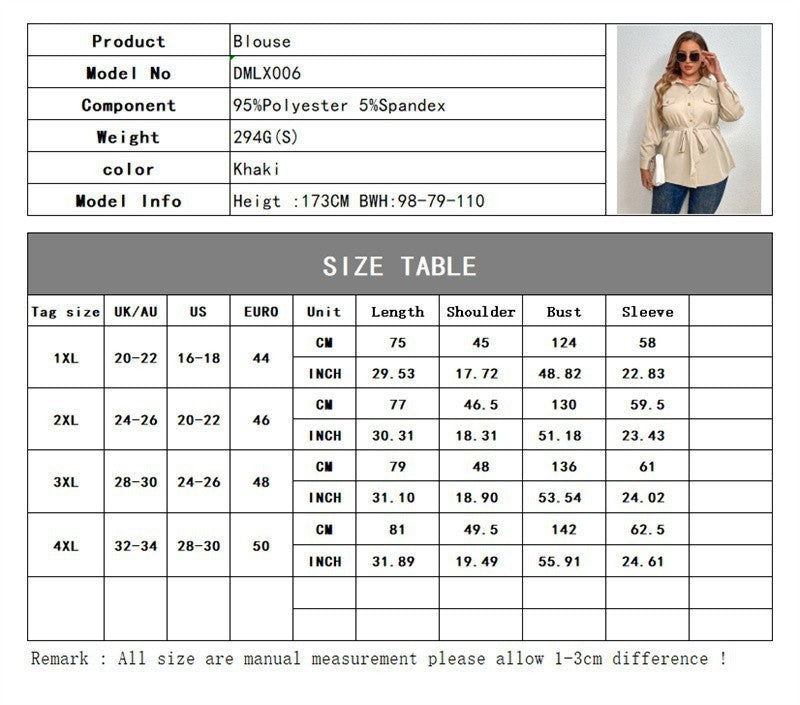 Plus Size Faux Leather Button-Up Shirt Fat Women Blouse Shirt Ladies Tops