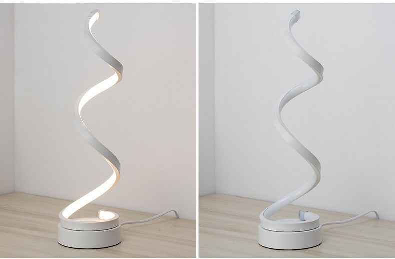 Modern Spiral LED Table Lamp, Dimmable Desk Light with Unique Design Table lamp
