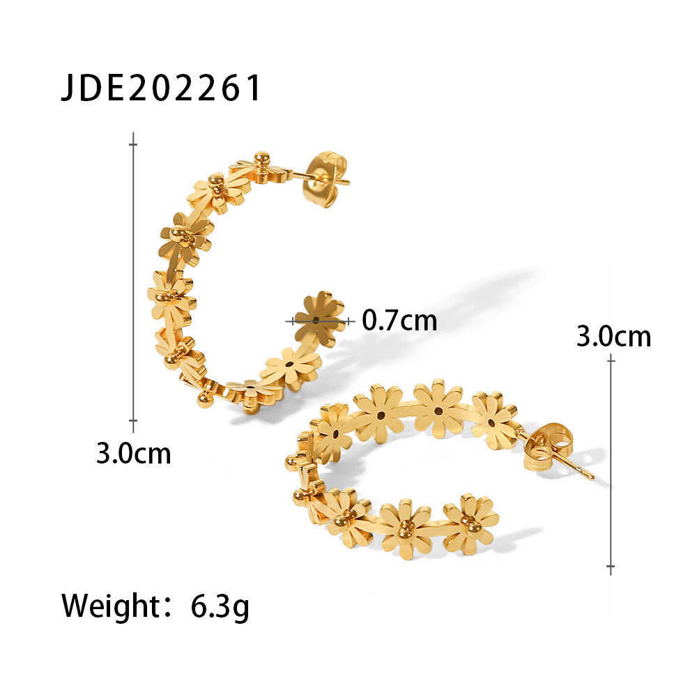 Golden Flower Ornament Suit Summer Beach Essential Special Interest Light Luxury Versatile Accessories New
