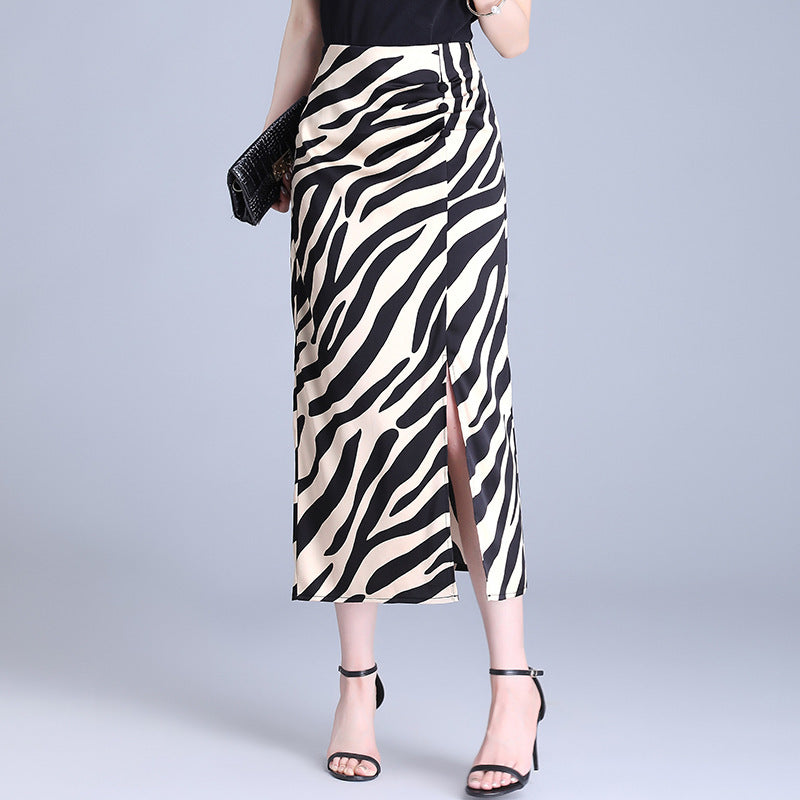 High Waist Hip Split Fashion Sense Temperament Long Dress