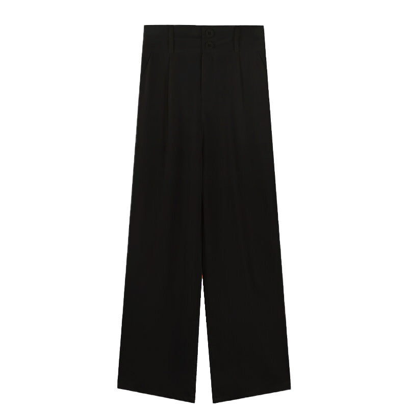Urban Contour Tailored Trousers – Sleek Meets Street White Pants Women's High Waist Drape Suit Wide Leg Pants