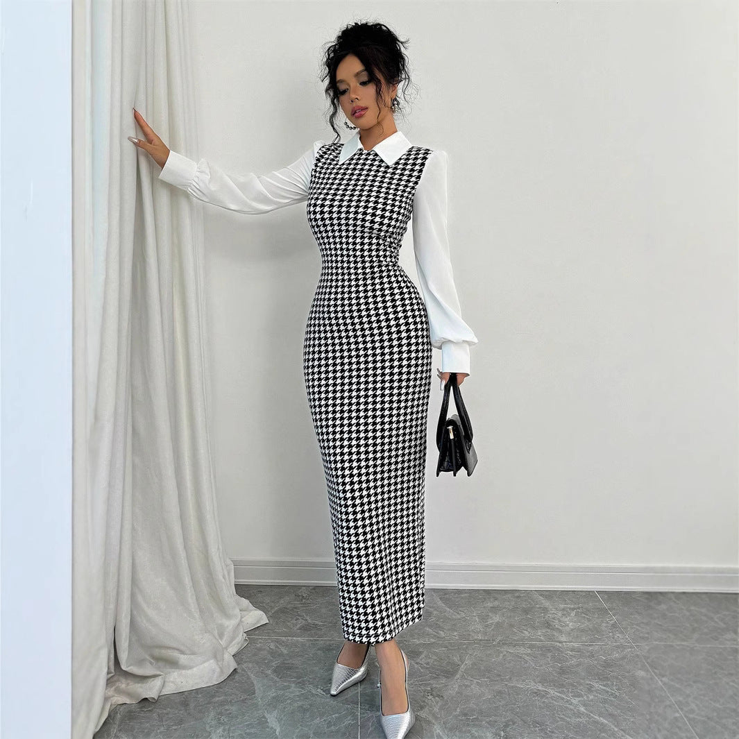 Elegant Fake Two Pieces Women's Bodycon Dress