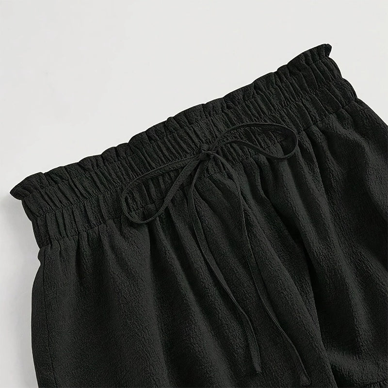Solid Color High-Waist Knot Detail Flowy Pleated Midi Skirt - Elegant A-Line Skirt For Spring Summer