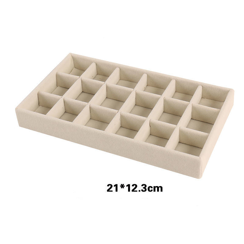 Home Large Capacity Flannel Jewelry Box With Earrings Nails Hand Accessories
